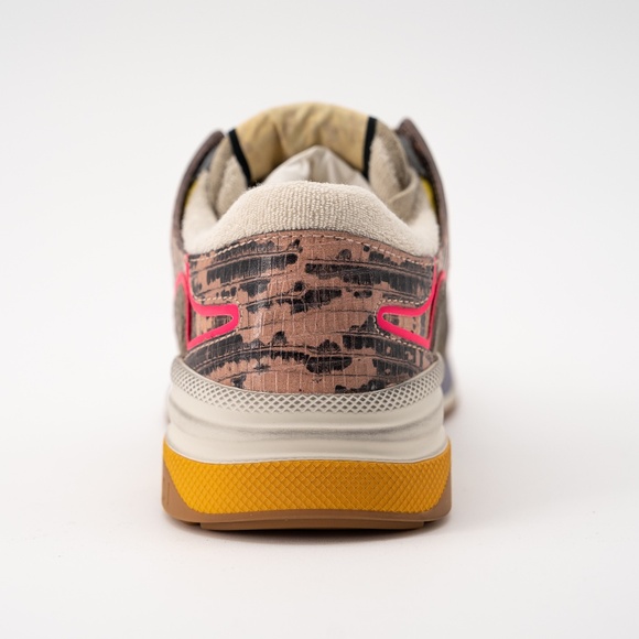 Size 35.5G - Gucci Ultrapace Pink Orange Yellow Snakeskin - Picture 9 of 13